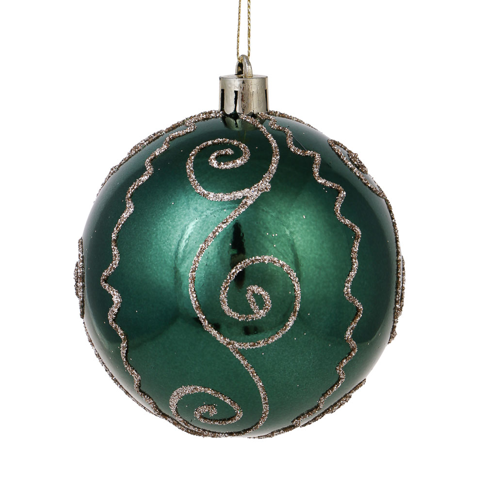 СНОУ БУМ Набор шаров 8 см, 4 шт, шампань, зеленый 26-162 - #2