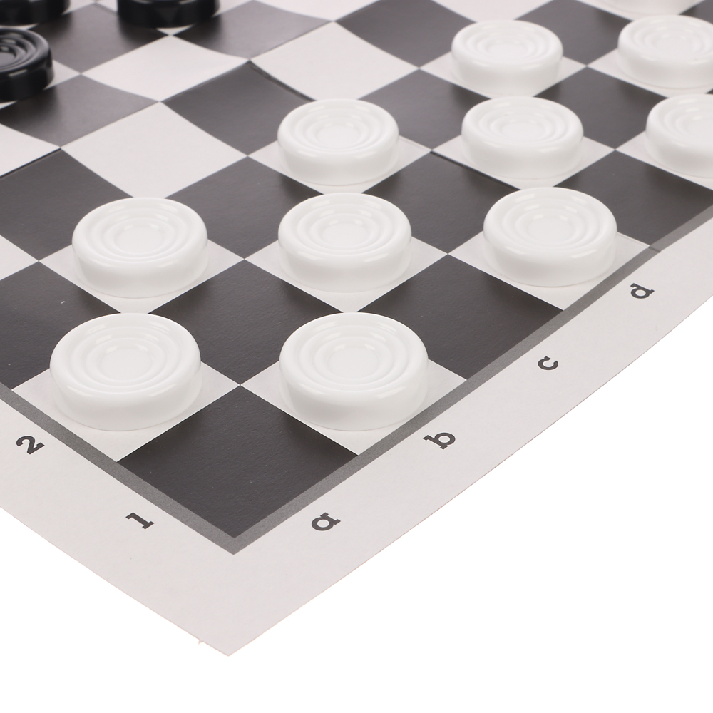 Шашки классические, коробка крышка-дно, поле, шашки - #4