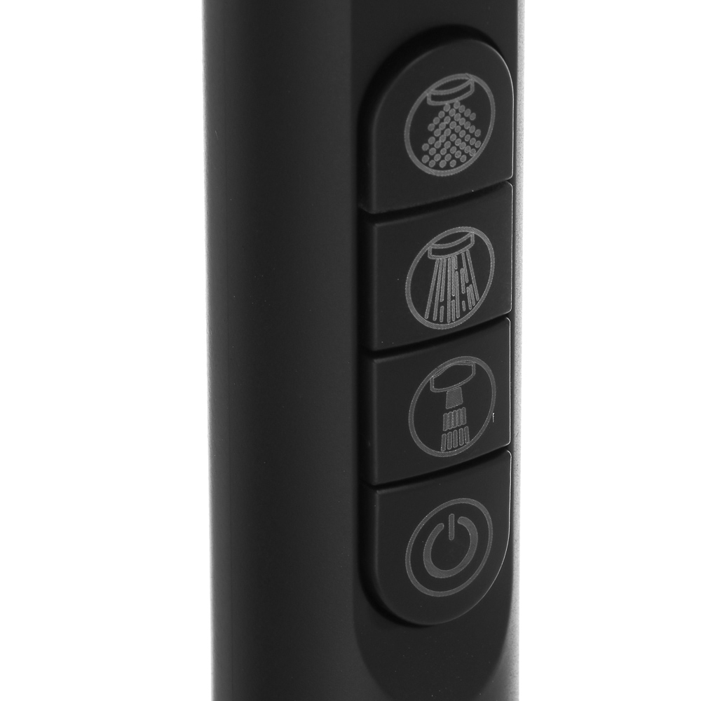 RAIN Лейка для душа, 4 режима, с массажными мягкими щеточками, фильтр, кнопка стоп, 90мм, черный - #4