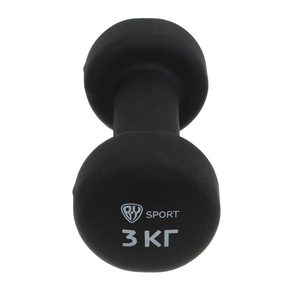 Гантель с неопреновым покрытием 3кг (+-100гр) тм BY SPORT, металл, неопреновое покрытие - #4
