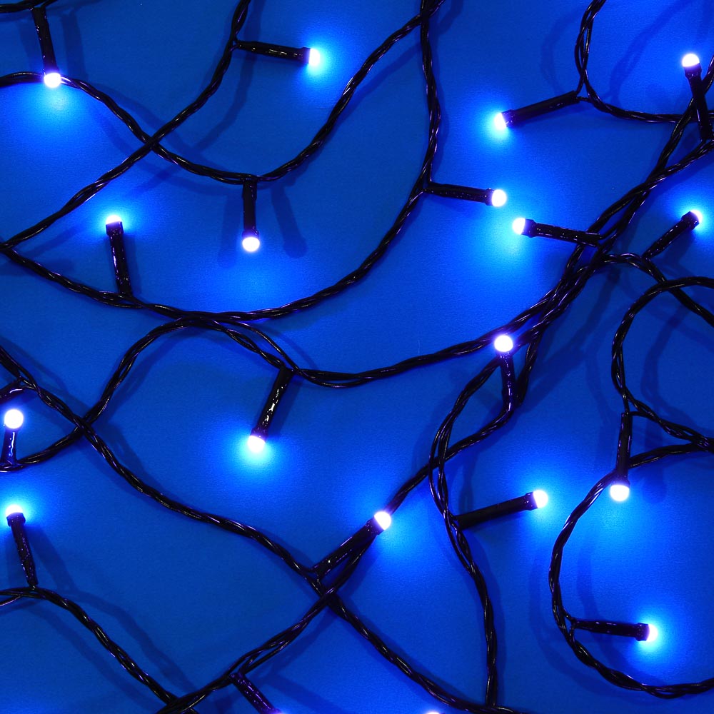 СНОУ БУМ Гирлянда эл. вьюн 10м, 100LED, белый, 8 режимов, ПВХ черный, 220В - #1