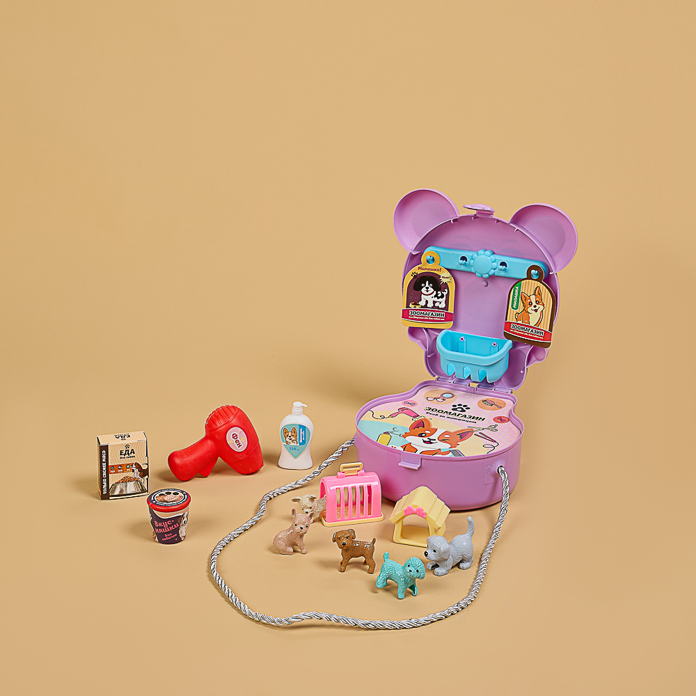 ИГРОЛЕНД Набор игровой в чемоданчике "Уход за питомцем", 19 пр., ABS, 18,5х20х25см - #14