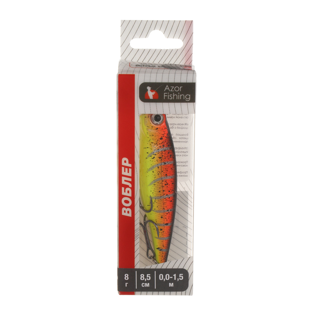 Воблер "Эктив Минноу" тм AZOR FISHING, F, 8,0гр, 85мм, 0,0-1,5м, 5 цветов - #6