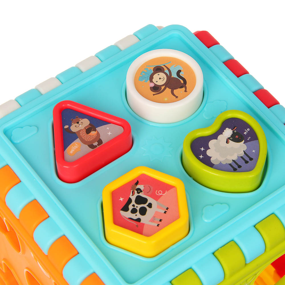 Развивающая игрушка сортер ИГРОЛЕНД "Бизикуб", PP, 8,2х8,2х8,2см - #14