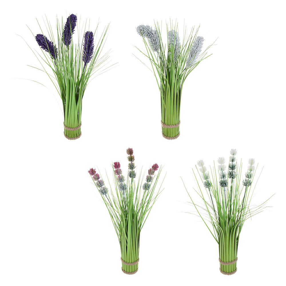 LADECOR Букет цветов полевых искусственных, 40 см, пластик, проволока, веревка, 4 вида - #1