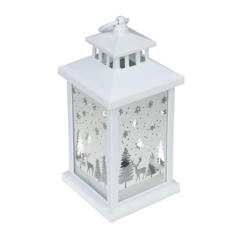 СНОУ БУМ Светильник декоративный LED в виде фонаря, 10x21,5см, PP, стекло, 3хAAA, 1 режим - #1