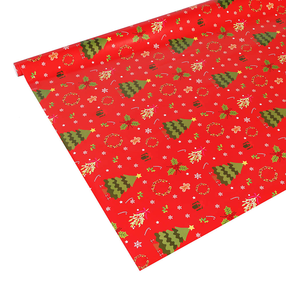 Бумага тм СНОУ БУМ подарочная, 70x100 см, 70 г односторонняя, 6 диз., арт.3 - #9