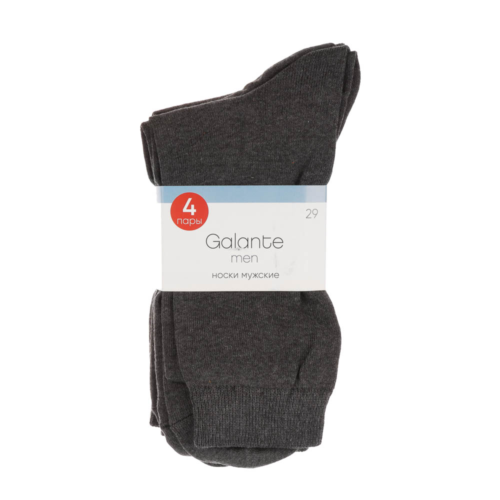 Набор носков 4 пары, GALANTE, р. 29, 70% хлопок, 29% полиамид, 1% эластан, черные - #5