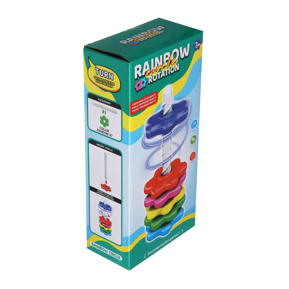 Развивающая игрушка пирамидка "Шестерёнки" 8 деталей, PE, 12х12х28см - #2