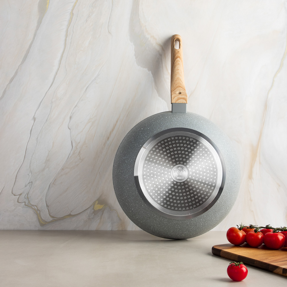 SATOSHI Берг Вок литой d28см, антипригарное покрытие Мрамор, индукция - #12