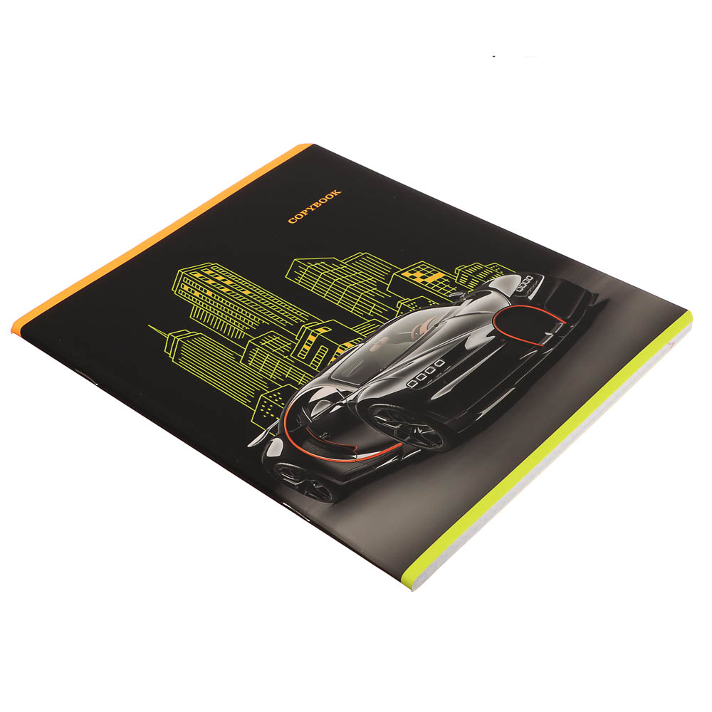 Тетрадь 48л. в клетку, офсет, обл.мел.картон, скрепка, софт тач, микс - #13