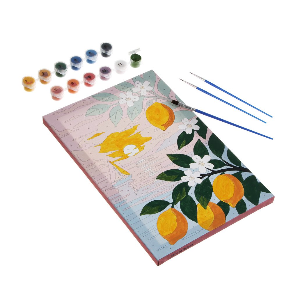 ХОББИХИТ Картина по номерам, комплект (основа, акриловые краски, кисть), 20х30см, 10 дизайнов - #5