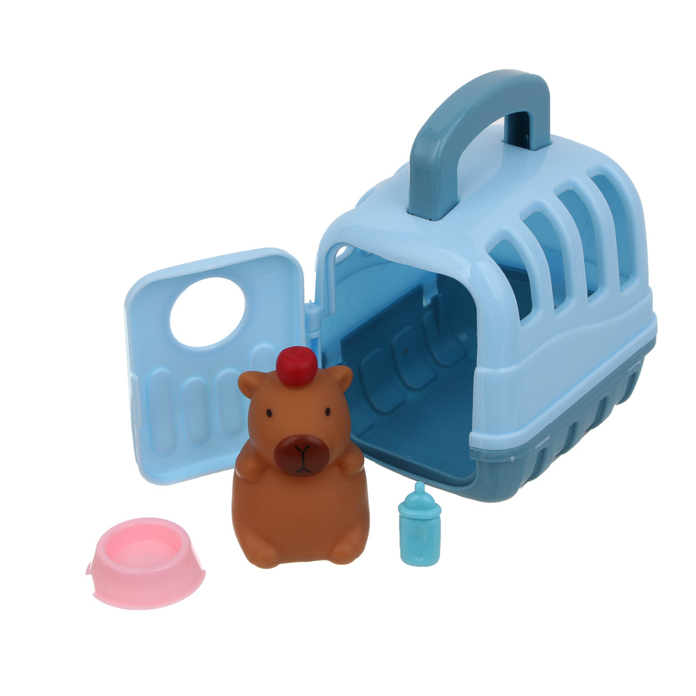 ИГРОЛЕНД Капибара в будке с акс., 4 пр., PVC, ABS, 7х9х11см, 3 вида - #5