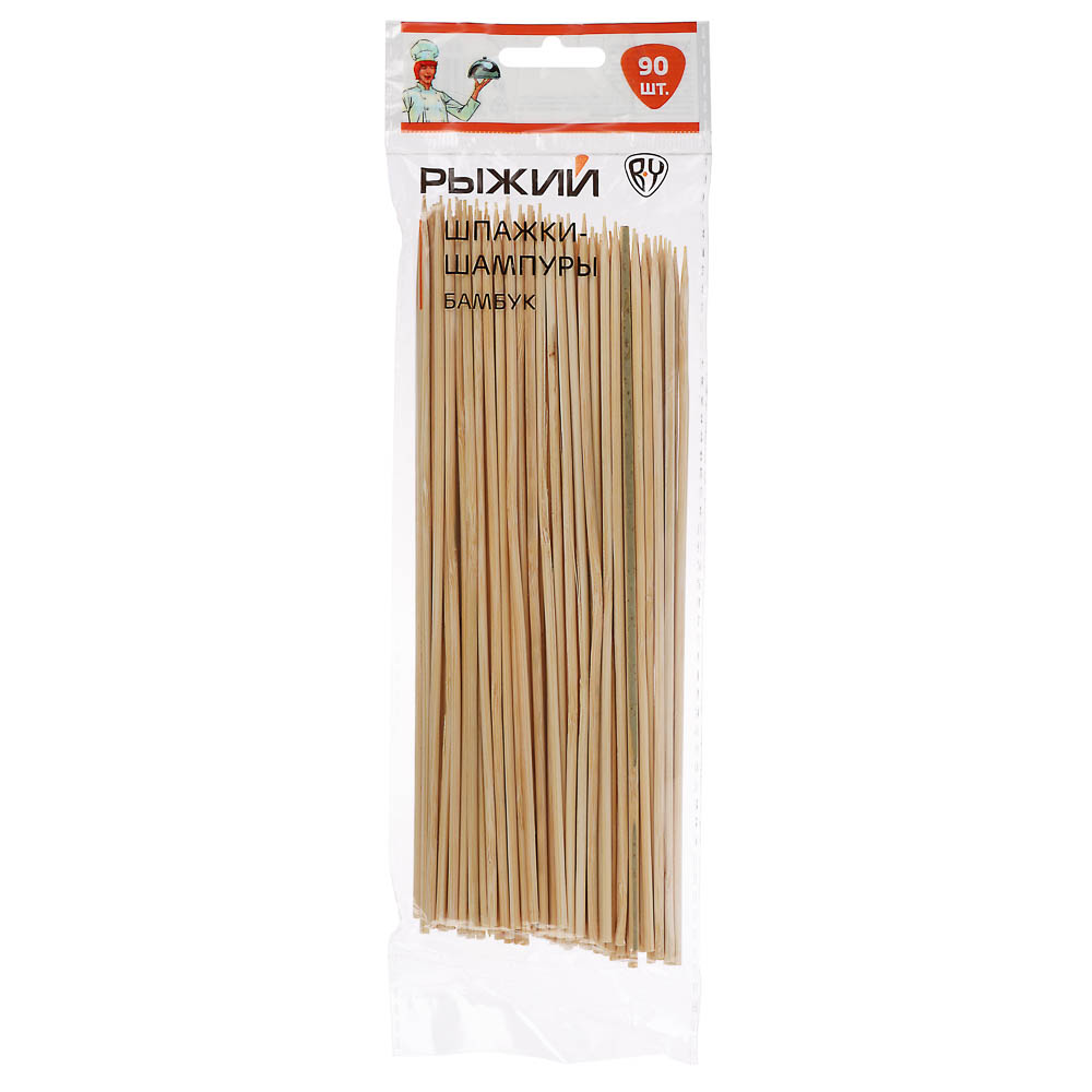 Шпажки-шампуры тм РЫЖИЙ, 20см, d3мм, бамбук, 90шт - #1