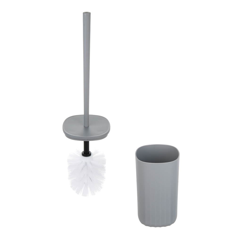 Ёрш для унитаза тм VETTA Сидней, пластик, PP, серый, 9,5x39,5см - #1