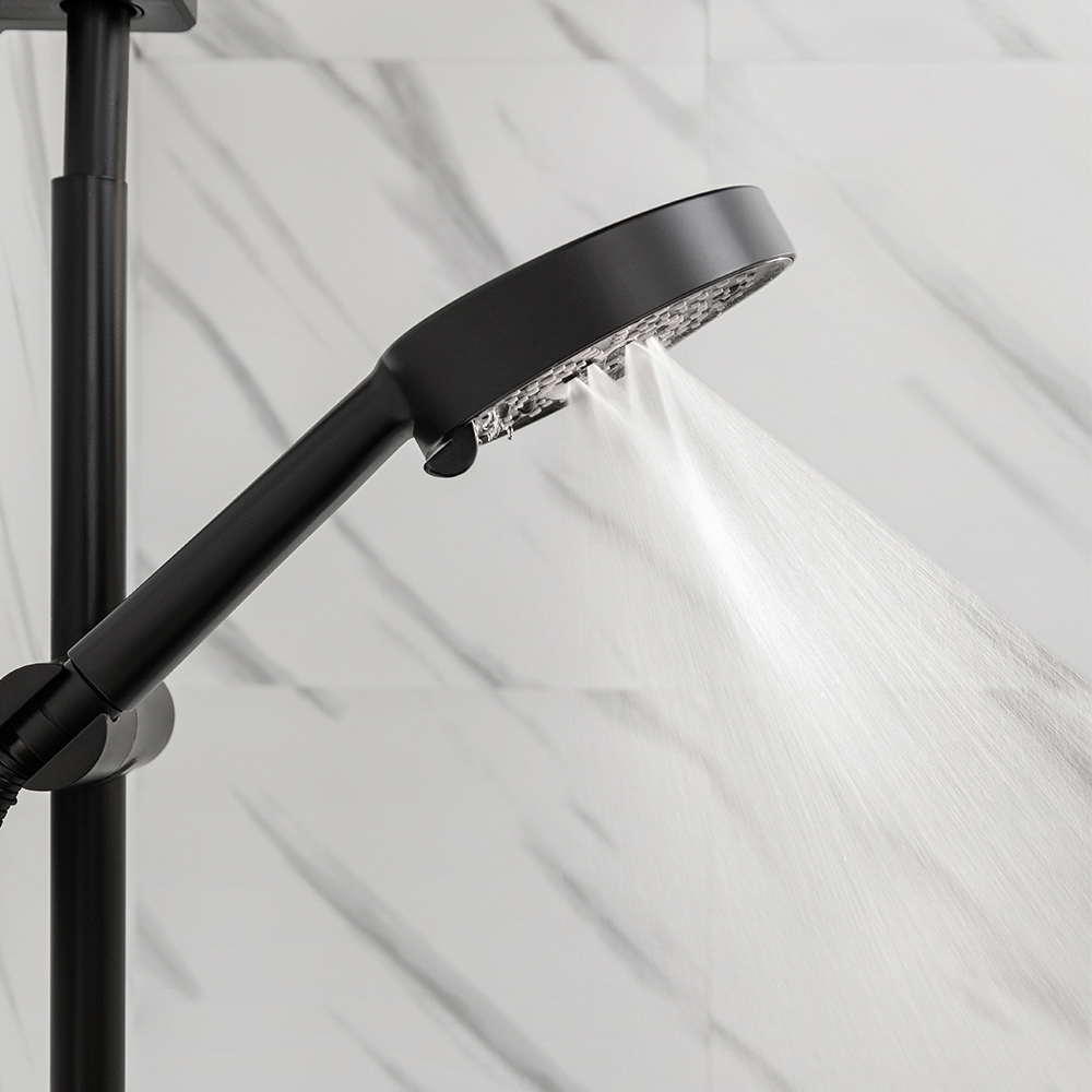 СоюзКран Лейка для душа, 5 режимов, 125мм, черный - #14