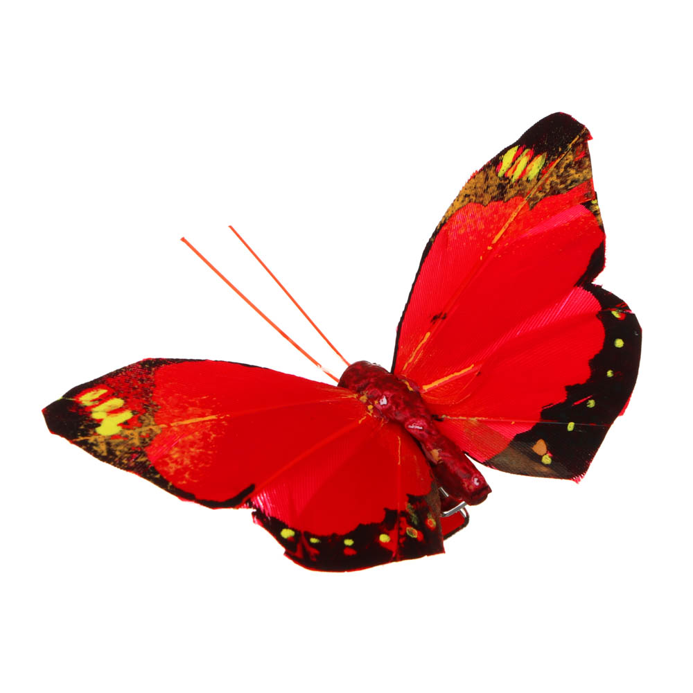 INBLOOM Бабочка декоративная Лесная на прищепке 8см - #2