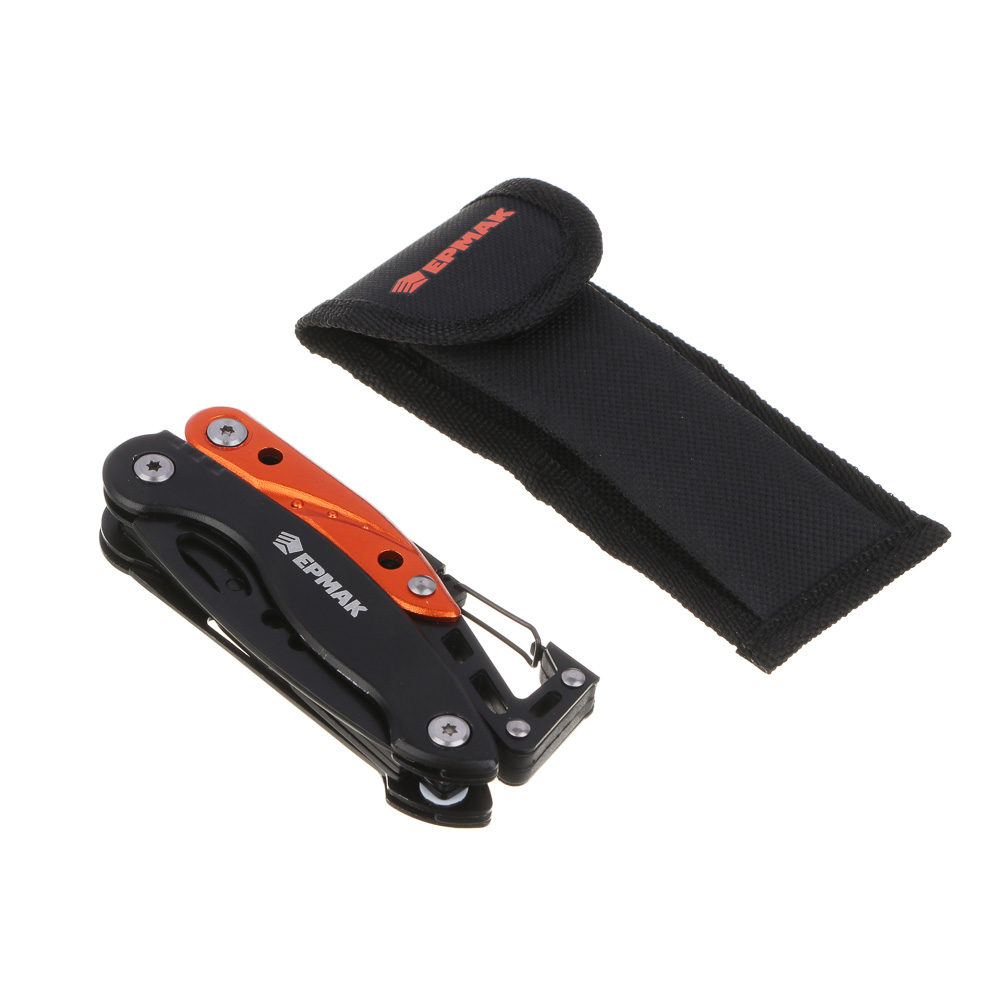 ЕРМАК Инструмент многофункциональный на карабине, 8 в 1, нерж. сталь, алюминий - #6