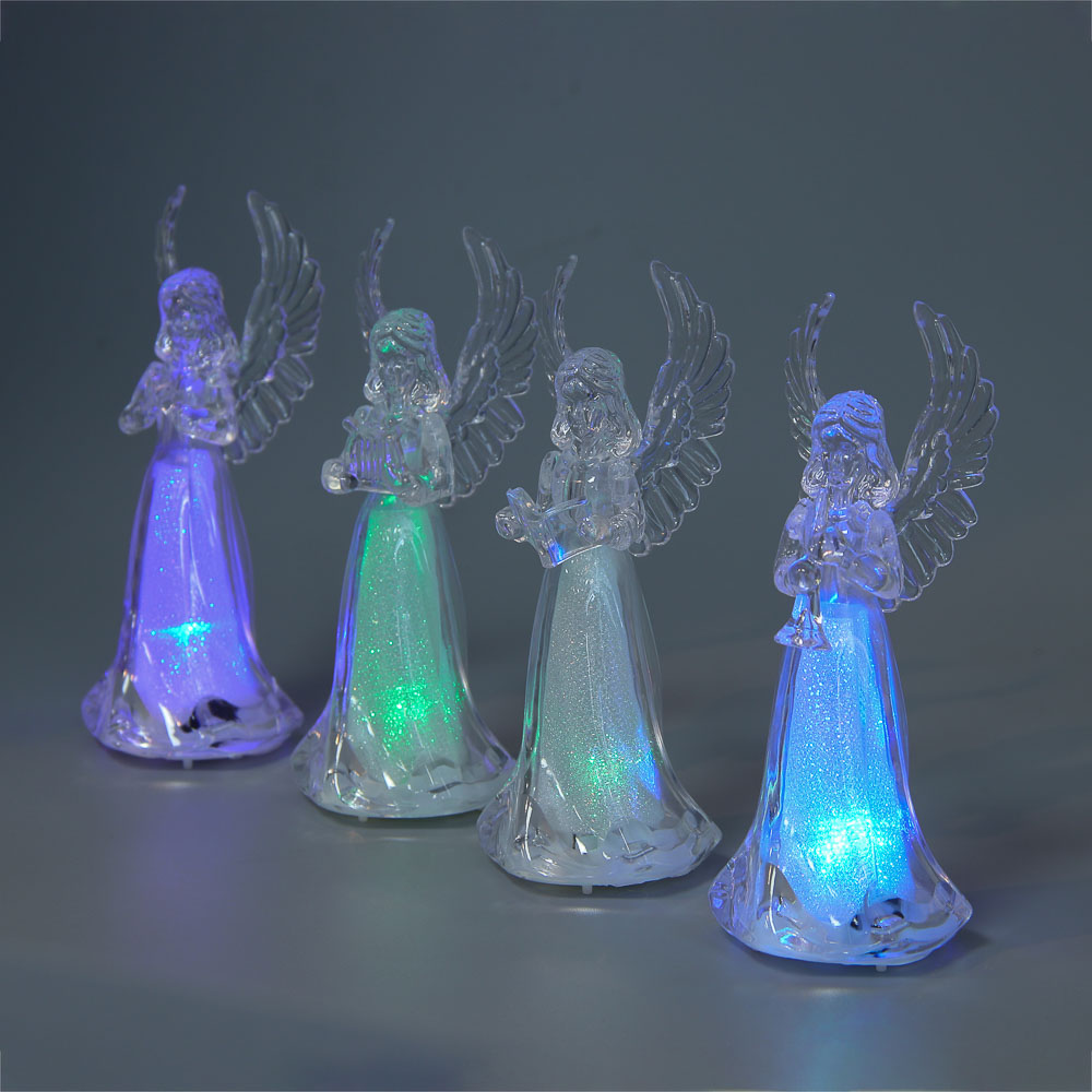 СНОУ БУМ Светильник декоративный LED в виде ангелочка, 5х11,5см, PS, 3хAG3, 1режим, мерцание, 4диз. - #6