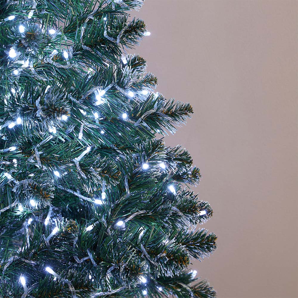 СНОУ БУМ Гирлянда эл. вьюн 14м, 300LED, белый, 30LED мерцание, ПВХ прозр., коннектор, 220В - #6