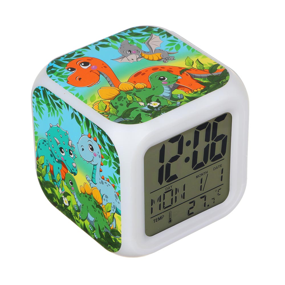 Часы-будильник Ladecor chrono, календарь, термометр, подсветка - #3