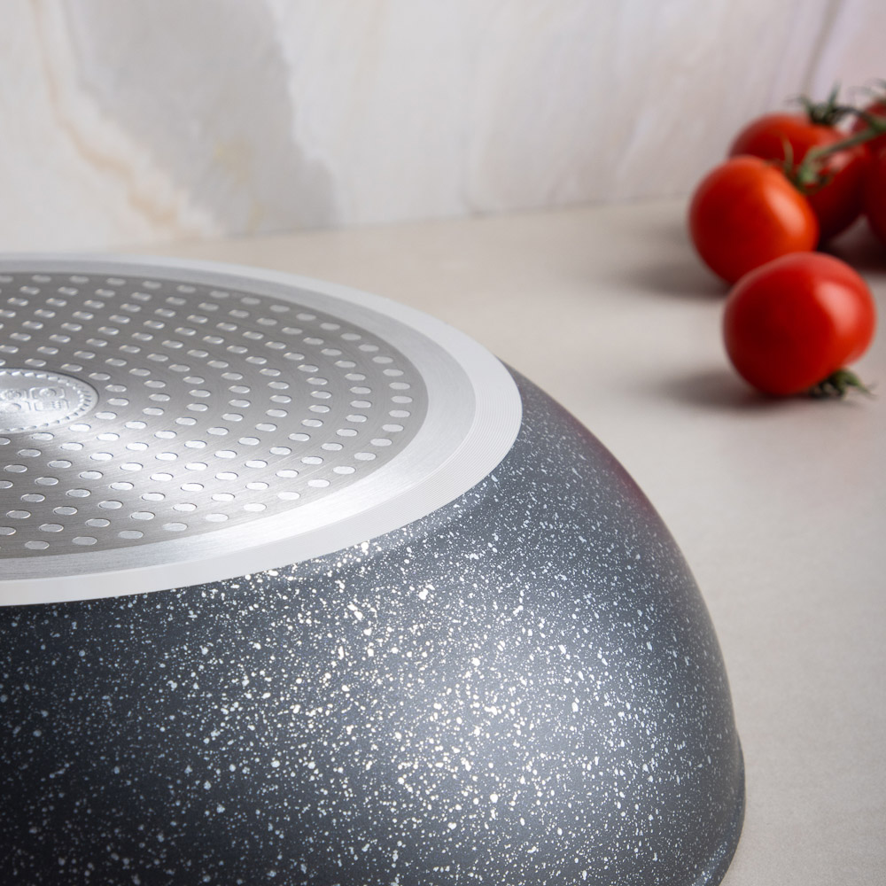 SATOSHI Гардан Вок литой d28см, антипригарное покрытие мрамор, индукция - #15