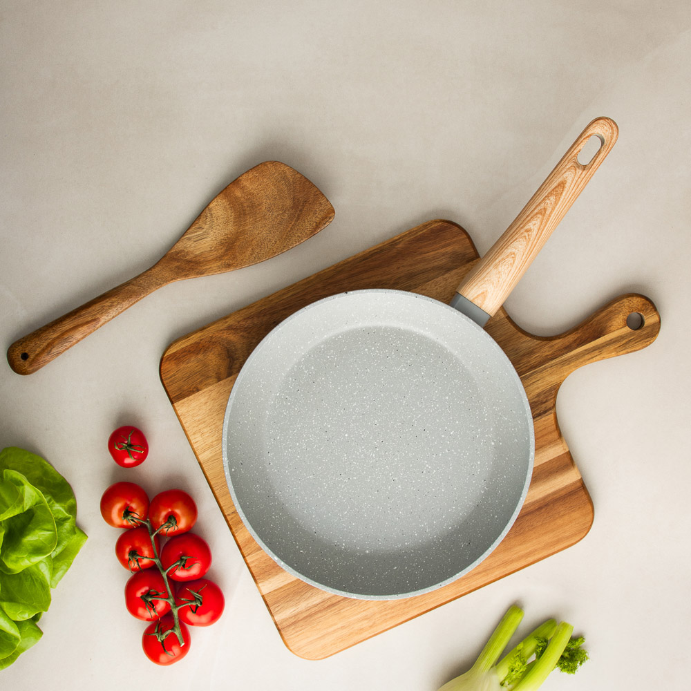 SATOSHI Берг Сковорода литая d24см, антипригарное покрытие Мрамор, индукция - #12