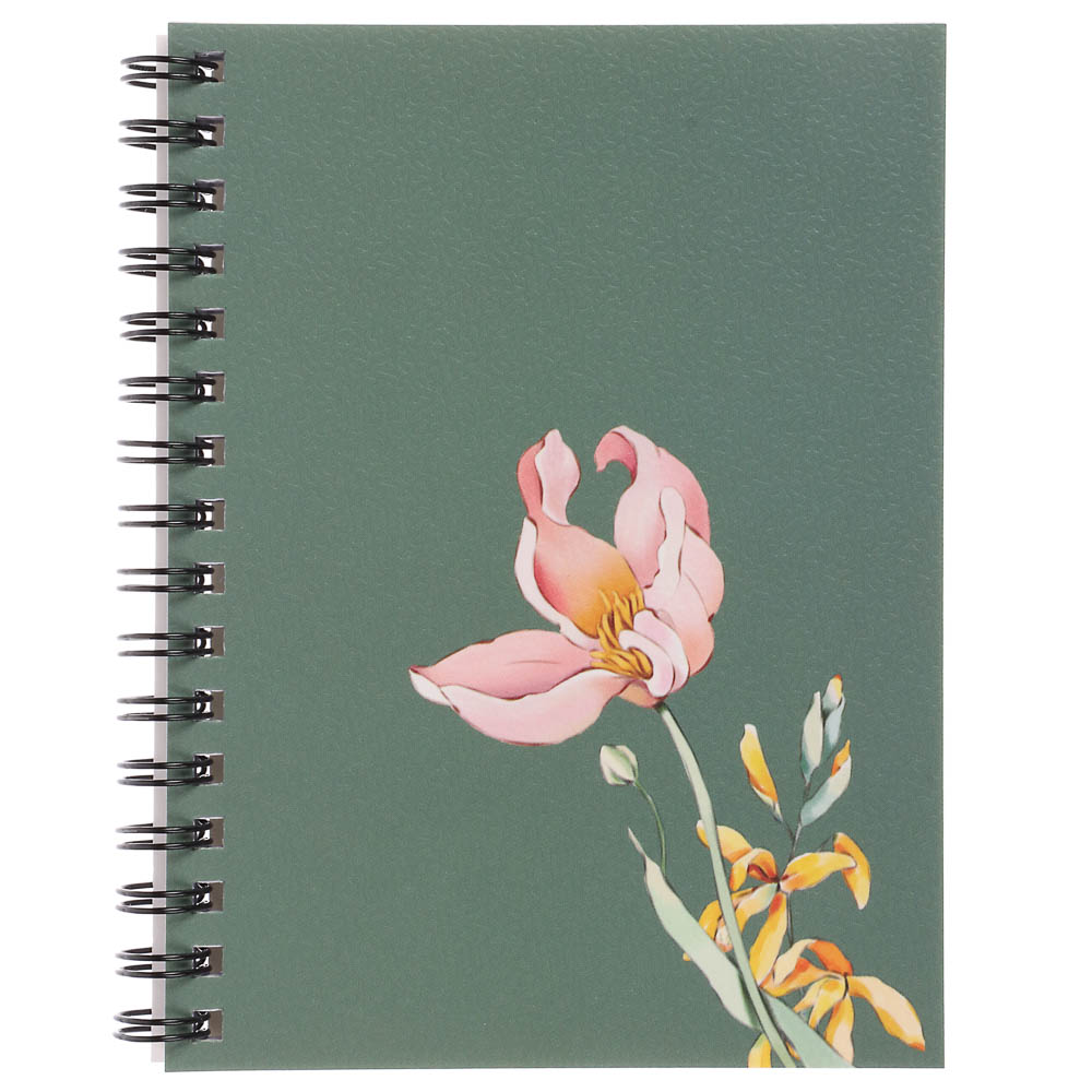 Блокнот "Botanica", 105х140 мм, 80л, клетка, мягкий переплет, спираль, в ассортим. - #11