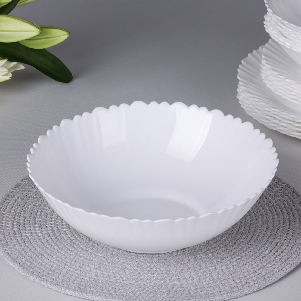 MILLIMI Бьянко Плюс Набор столовой посуды 19 пр., опаловое стекло - #10