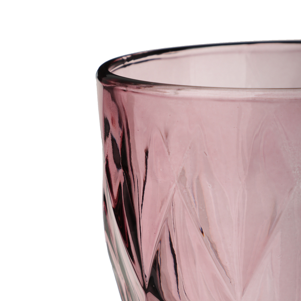 MILLIMI Бокал 320 мл, стекло, бордовый ромб - #2