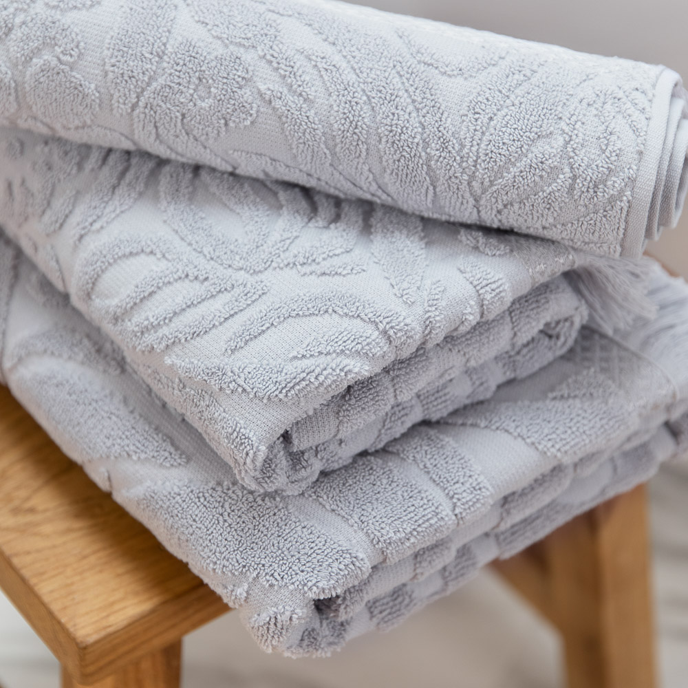 PROVANCE Шанталь Комплект полотенец махровых жаккард, 100% хл., 30х50, 50х90, 70х130, 430г/м, серый - #3