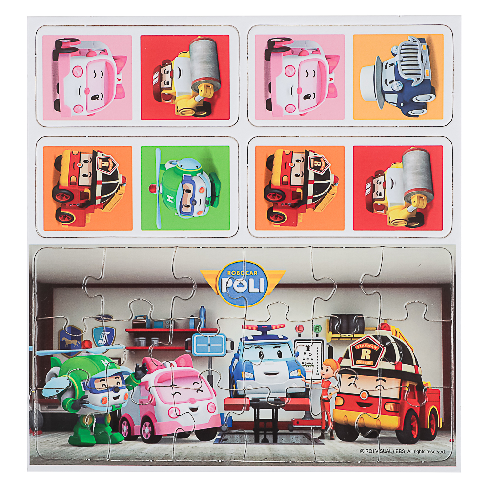 Робокар Поли.Наст.игра.Домино+пазл.18Эл, 18x5x18см - #8