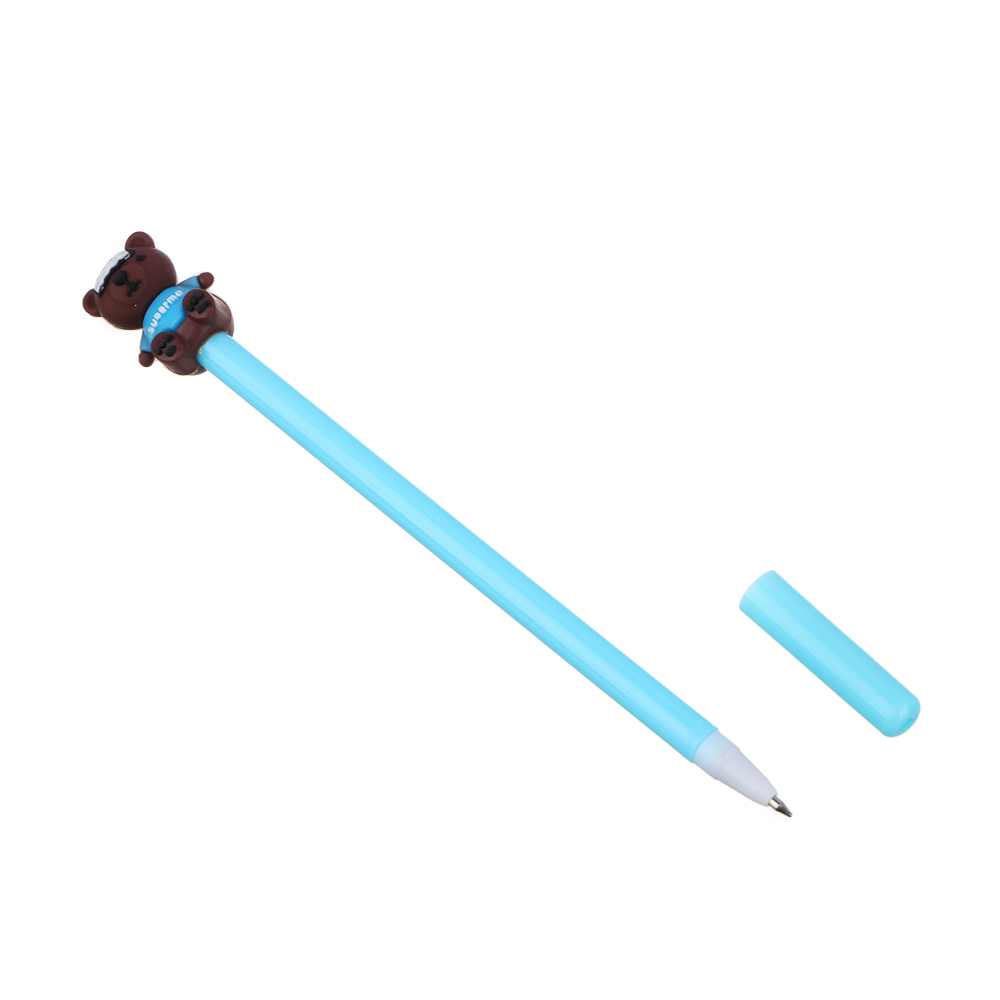 Ручка шариковая синяя в форме мишки, корпус 17,5 см, 4 дизайна - #3