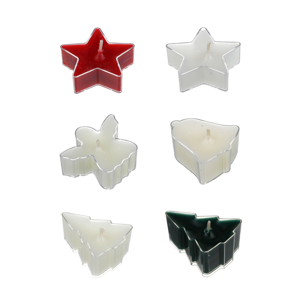 Свеча чайная тм LADECOR 5х4,5х2 см, парафин, воск, пластик, 6 видов - #1