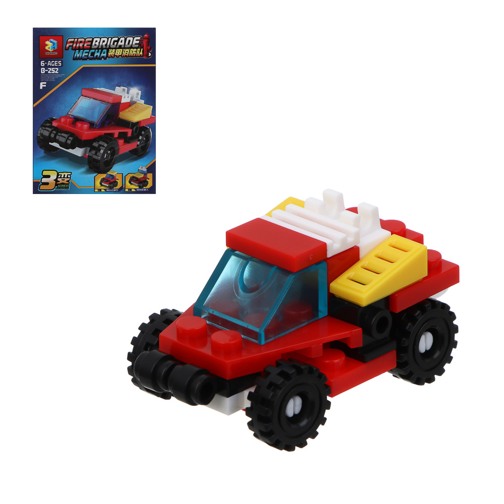 ИГРОЛЕНД Конструктор "Пожарная бригада" 8 в 1, 8х3,5х11 см, ABS, 6 видов - #1