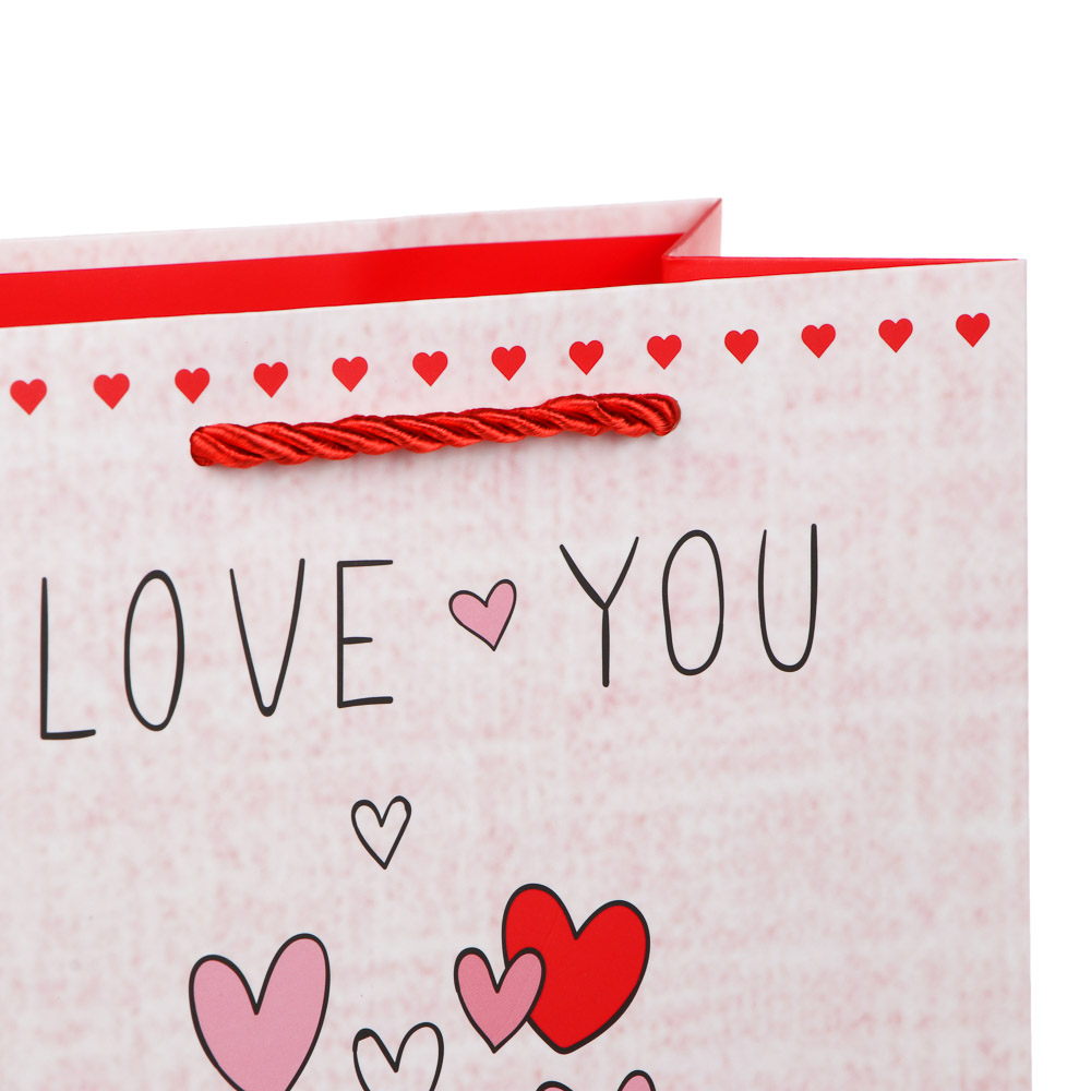 Пакет подарочный бумажный тм LADECOR M 18x23x10 см, "Сердце" арт 2, 4 дизайна - #3