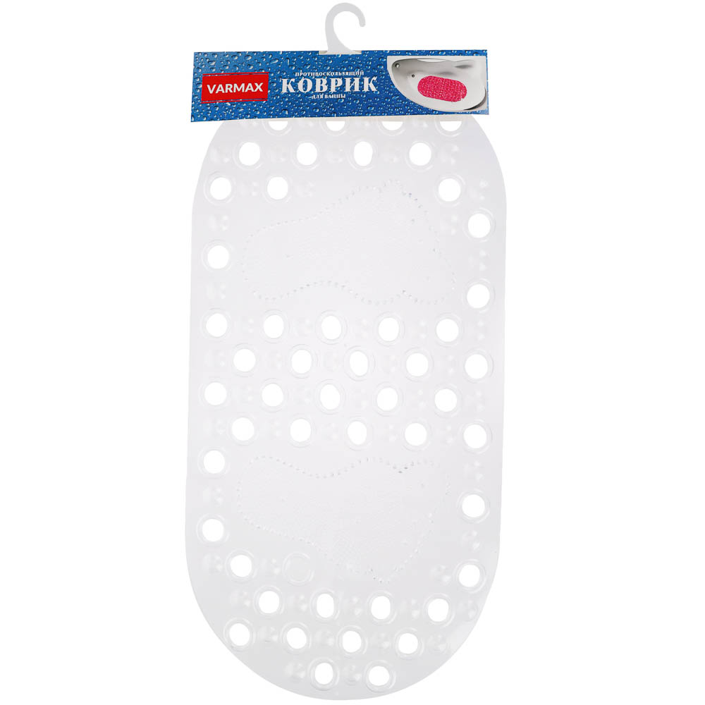 Коврик противоскользящий в ванную "Массажный" 66см*33см, прозрачный - #4