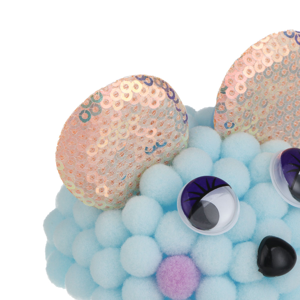 ХОББИХИТ Набор для творчества "Весёлые помпоны", 15х5,5х5,5 см, PP, TPR, полиэстер, 6 дизайнов - #10