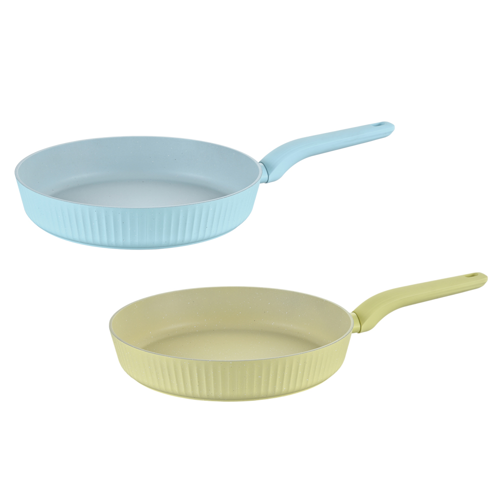 Сковорода литая тм SATOSHI Орра, d22см, антипригарное покрытие мрамор, индукция, 2 цвета - #1