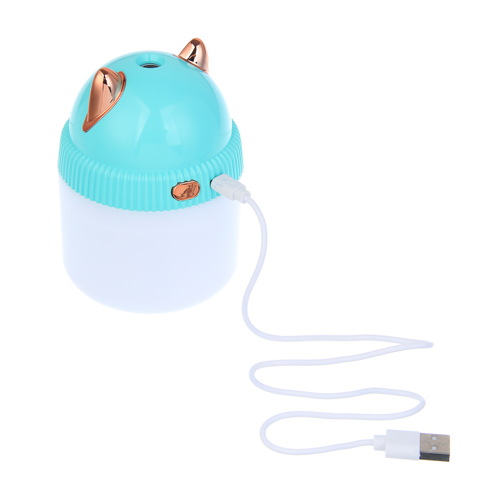 LEBEN Увлажнитель воздуха Котик, 220мл, подсветка, 11x8x8см, питание 5В/0.4А от USB, 2Вт - #5