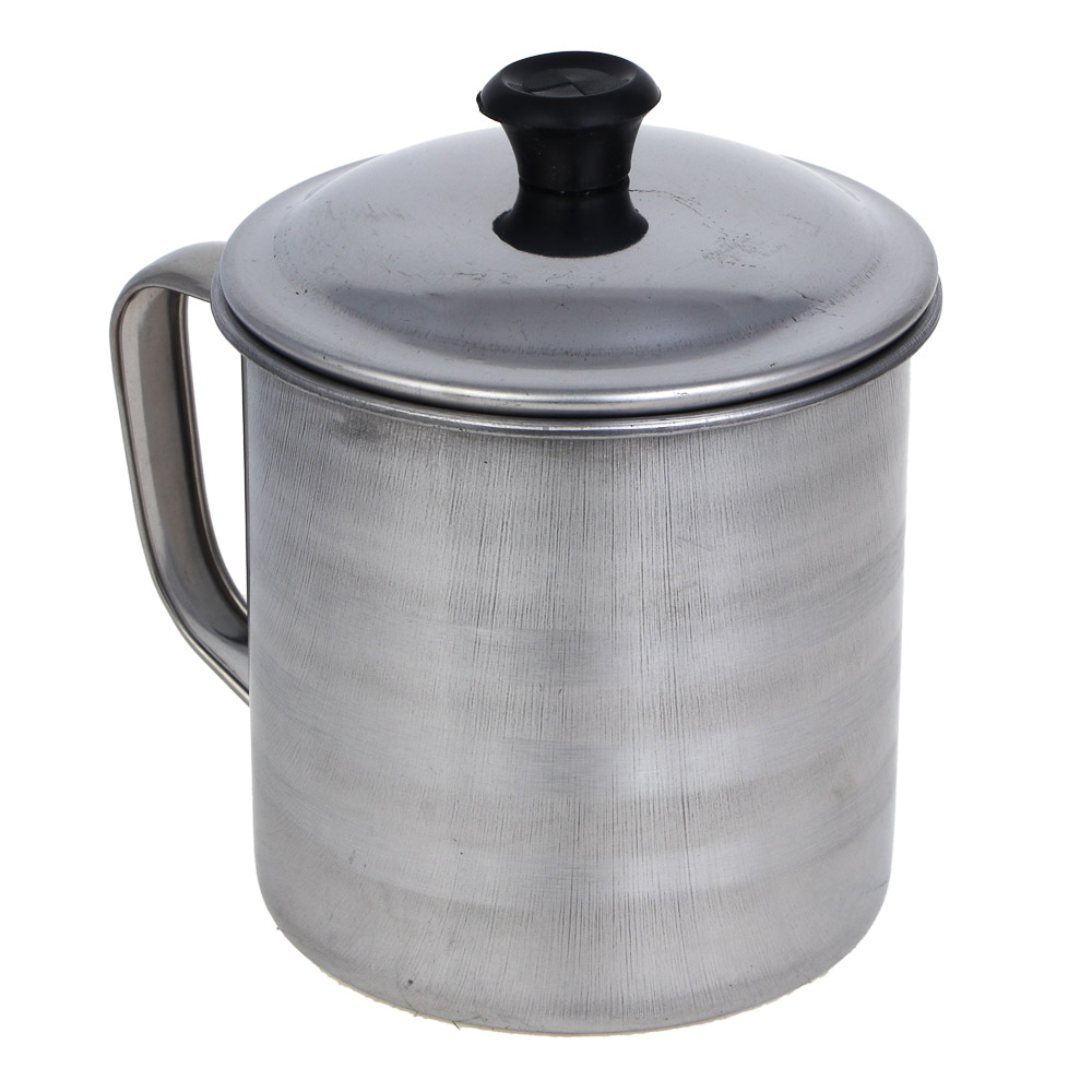 Кружка туристическая с крышкой тм РУССО ТУРИСТО, 0,22л., 8,2х7,3 см, 410-я нерж.сталь - #4