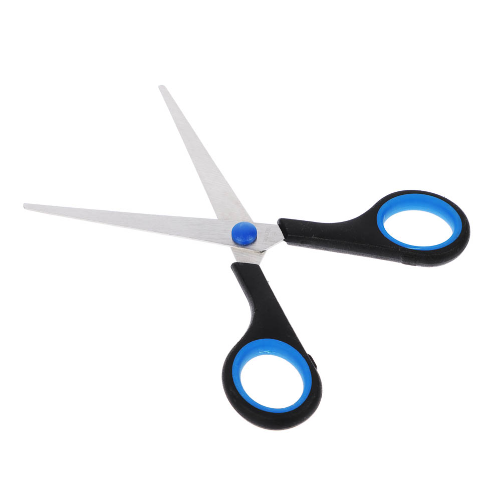 Ножницы канцелярские ClipStudio 16см, двуцветные пласт.ручки, на карточке - #3