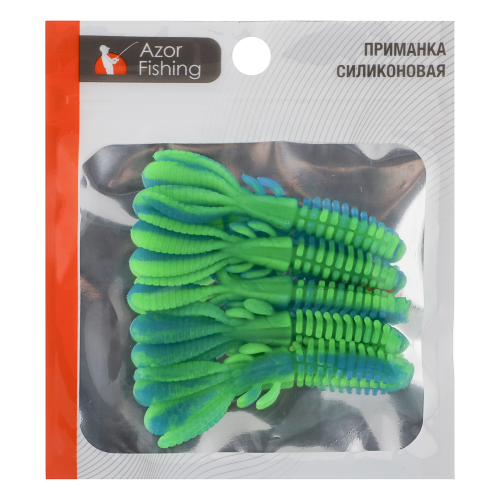 Набор силиконовых приманок "Кальмар" тм AZOR FISHING, плавающая, съедобная, 75мм, 5шт, 5 цветов - #14
