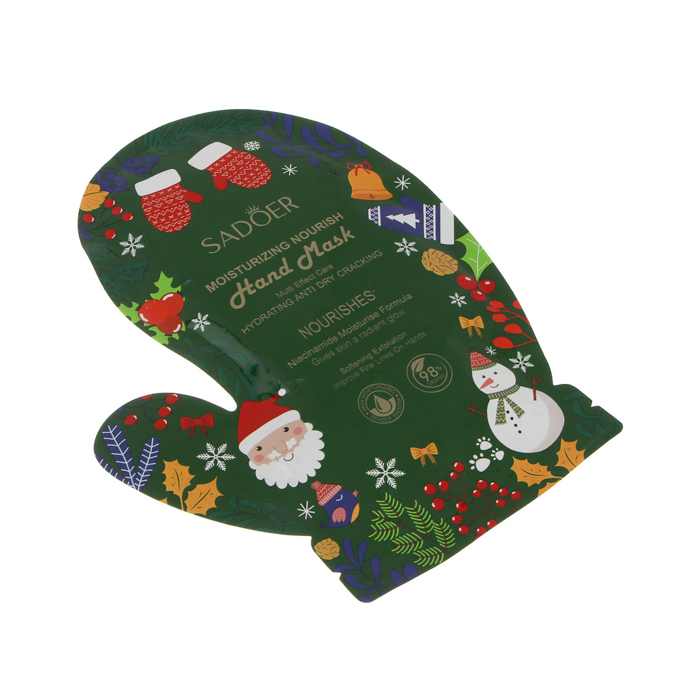 Маска-перчатки для рук питательная и разглаживающая с ниацинамидом, тм SADOER Merry Xmas, 35 гр - #2