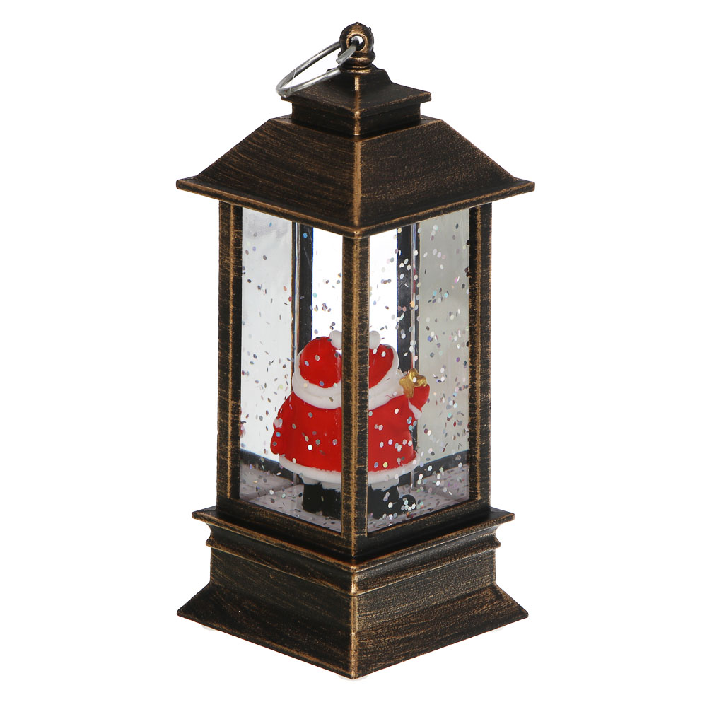 СНОУ БУМ Светильник LED в виде фонаря со снегом, 5,5x5,5х13см, PC, ABS, вода, 3хLR44, 1реж.,4диз. - #4