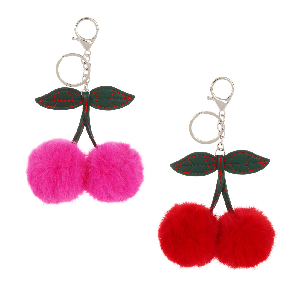 Подвеска мягкая "Вишенки", полиэстер, иск. мех, металл, тм ИГРОЛЕНД, 1811-44 - #1