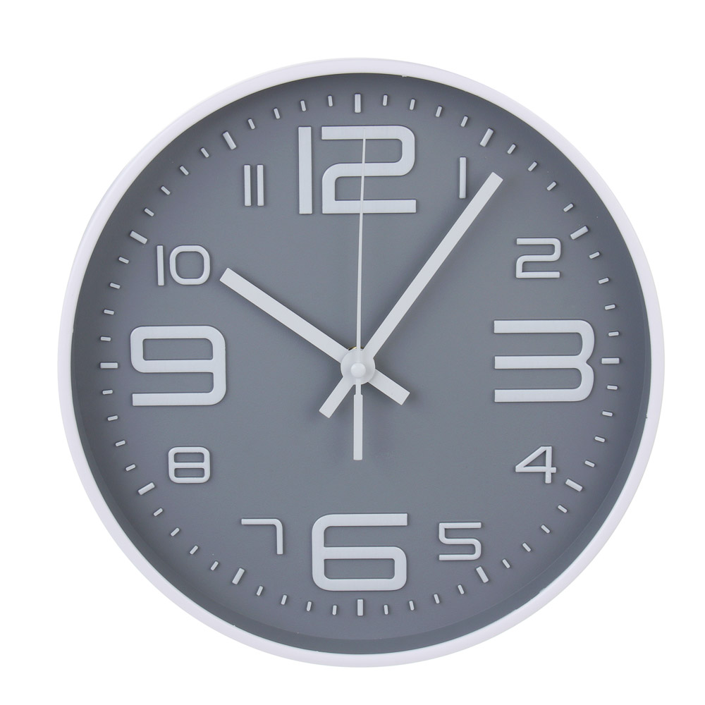 Часы настенные тм LADECOR CHRONO круглые, 25x25x4 см, пластик, стекло, 1хАА - #1