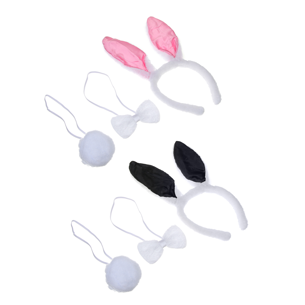 СНОУ БУМ Набор карнавальный "Зайка", 3 предмета, пластик, полиэстер, 2 дизайна - #1