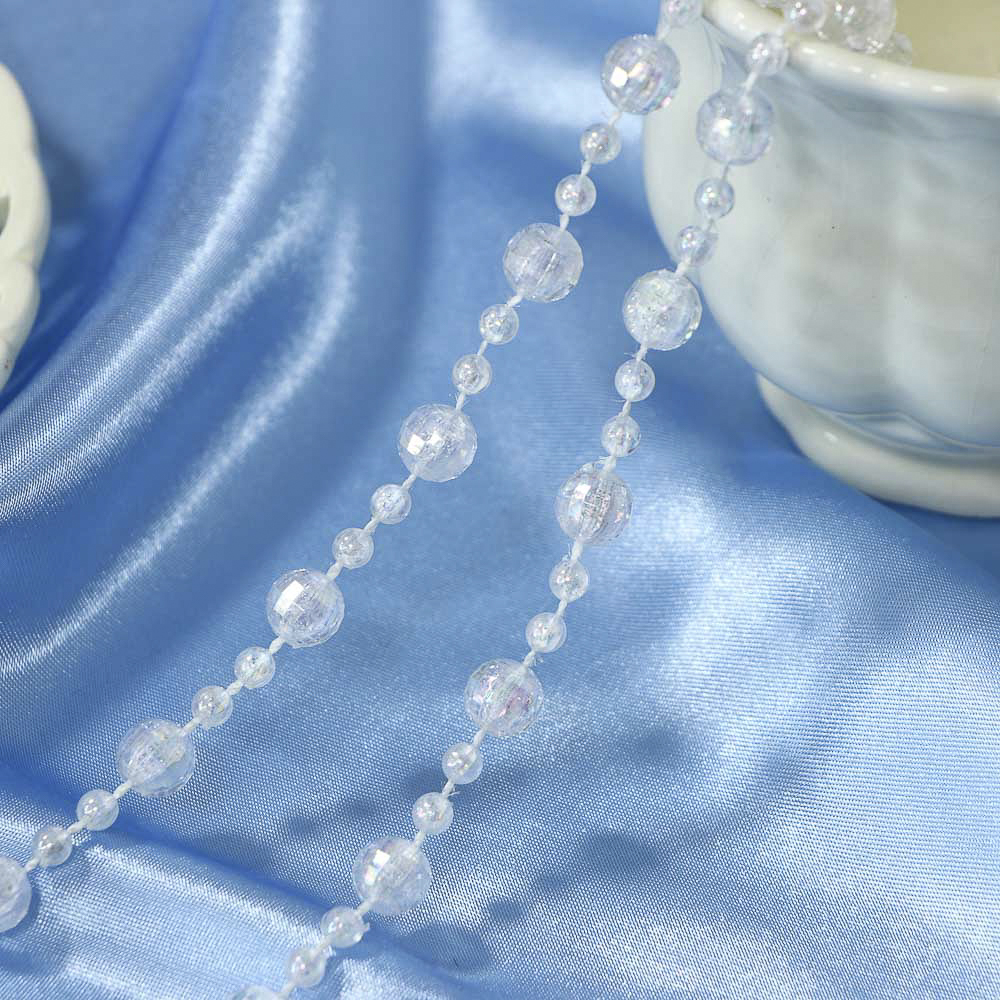 СНОУ БУМ Бусы декоративные 0,8x270 см, прозрачный, 26-570 - #6