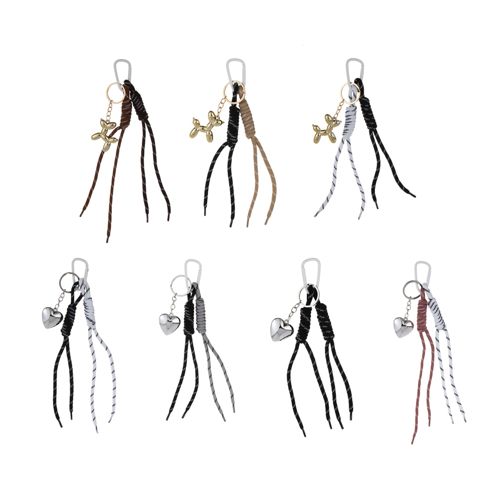 Подвеска брелок шнур паракорд 2 шт и шарм игрушка тм ЮL, ПУ, нейлон, металл, 2 дизайна - #1